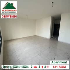 Starting:150000$-160000$!! Apartments for sale in Dekwaneh !!