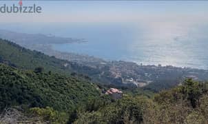 A 6600 m2 land having an open mountain/sea view for sale in Chnaniir