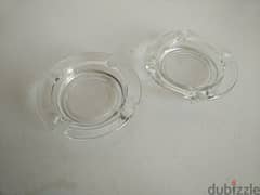 Two round glass ashtrays - Not Negotiable