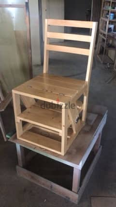 convertible wooden chair 0