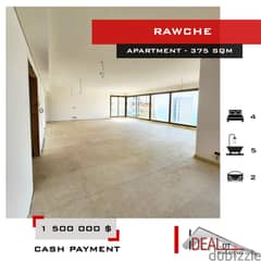 Apartment for sal in beirut rawche 375 SQM REF#KJ94064