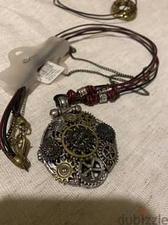 Steam punk style long necklace