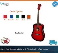 Lucky Star Acoustic Guitar 4/4 , High Quality,Excellent Finishing.