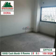 1000$/Cash Month!! Office for rent in Dora!!