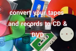 convert your tapes and records to digital CD & dvd