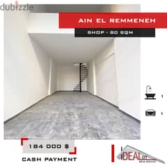 Shop for Sale in ain el remmeneh 80 SQM REF#JPT22117