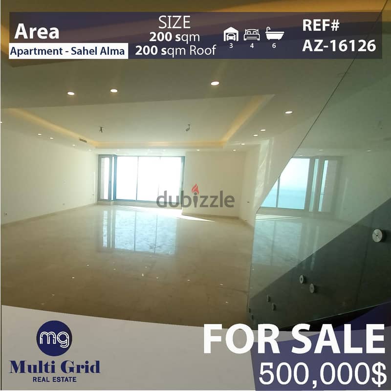 Apartment for Sale in Sahel Alma, AZ-16126, شقة للبيع في ساحل علما 0