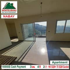 180,000$ Cash Payment!! Apartment for sale in Nabay!!