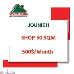 500$/Cash Month!! Shop for rent in Jounieh!!