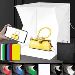 Portable Photo Studio Light Box with 5 Backdrops, 40x40cm