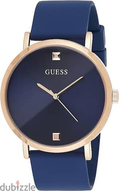GUESS Men's Quartz Watch with Analog Display and Leather Strap W1264G3