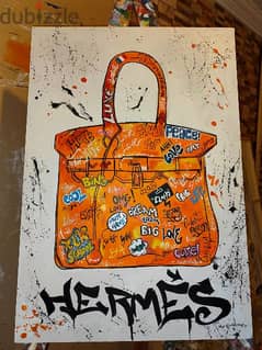 painting Hermes bag