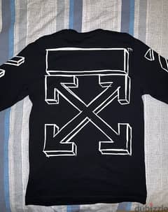 Off-White c/o Virgil Abloh “MAIN LABEL” Mens Black Stencil Arrows