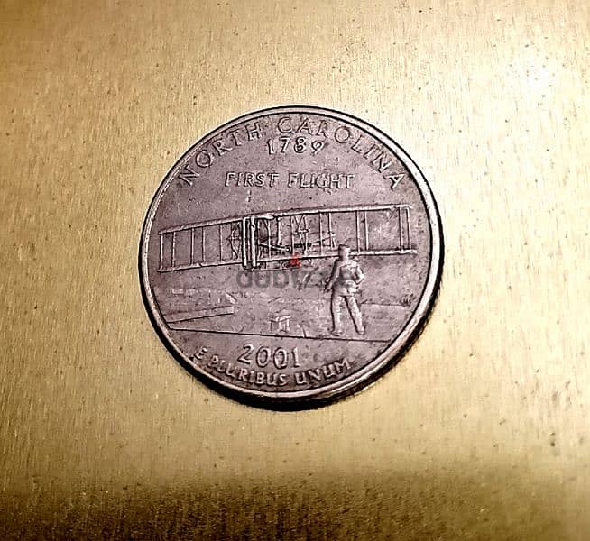 USA 2001 Washington Quarter Dollar North Carolina 1