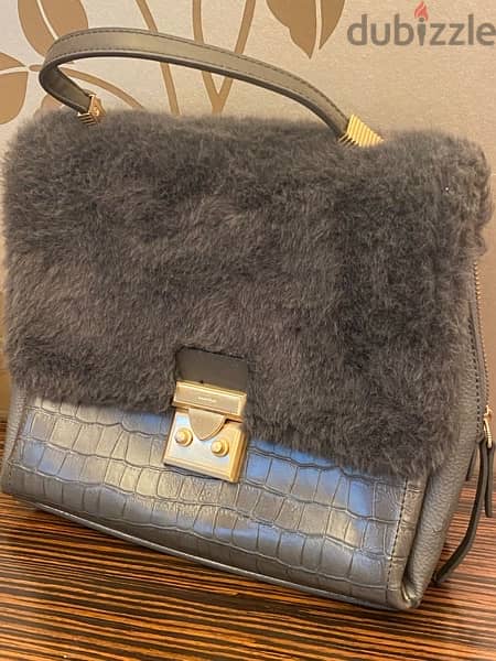 Furry Leather Parfois Bag Color Grey Gift Bag 2