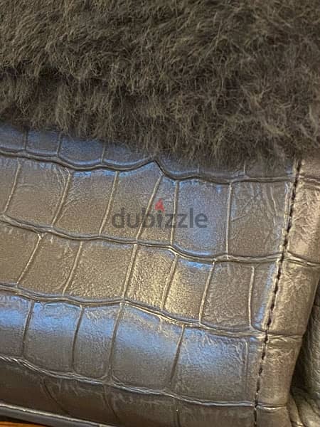 Furry Leather Parfois Bag Color Grey Gift Bag 3