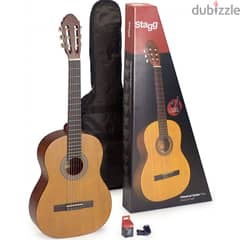 Stagg C440 Full Size Classic Guitar Package - Natural