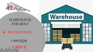 Warehouse for rent in Mansourieh 1800 sqm ref#MS82097