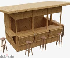 wooden kiosk 3x2