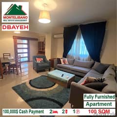 100,000$ Cash Payment!! Apartment for sale in Dbayeh!!