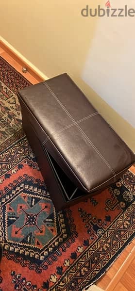Faux leather bench/storage 3