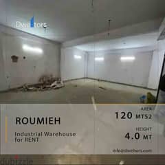 Warehouse for rent in ROUMIEH - 120 MT2 - 4.0 MT Height