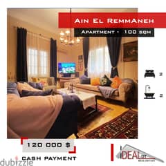 Apartment for sale in Ain El Remmaneh 100 sqm ref#jpt22128