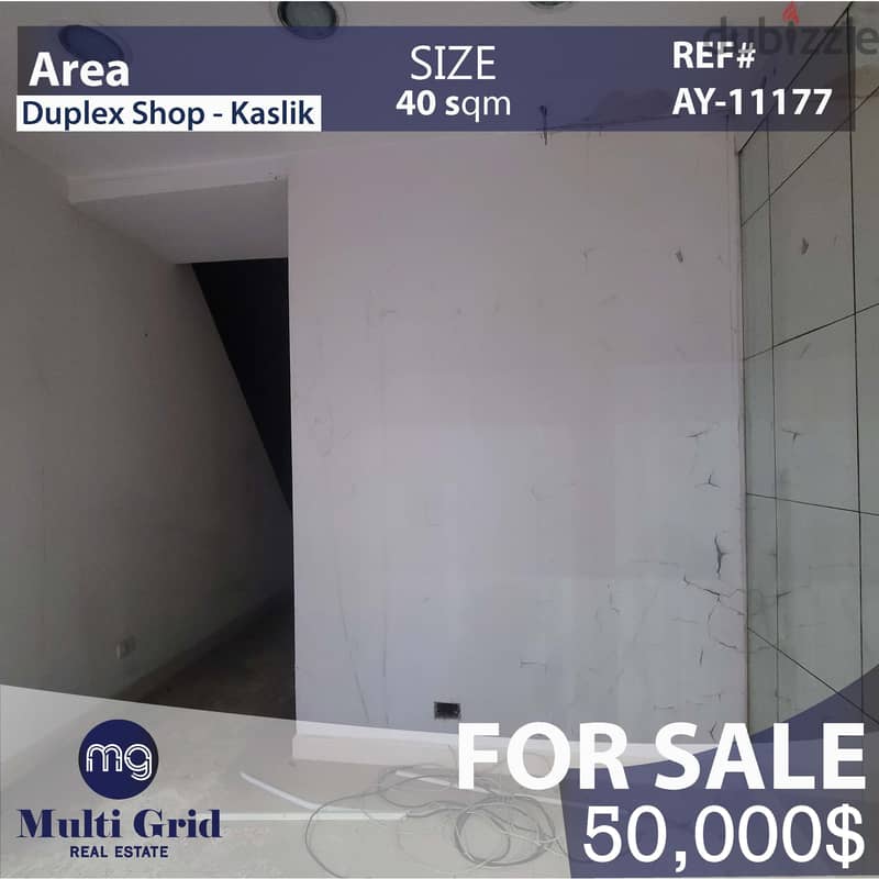 Duplex Shop for Sale in Kaslik, AY-11177, محل دوبليكس للبيع في الكسليك 0