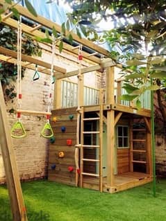 Custom backyard playground , playsets , swings , garden jungle gym