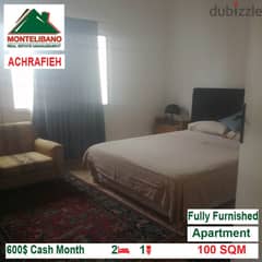 600$!! Fully Furnished apartment for rent located in Achrafieh