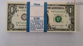 100 NEW UNCIRCULATED ONE DOLLAR BILLS