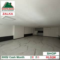 800$ Shop for rent located in Zalka