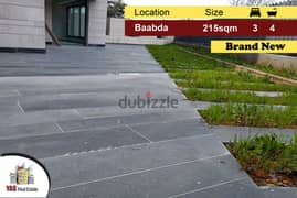 Baabda 215m2 | 170m2 Terrace/Garden | Brand New | Dead End Street | PA
