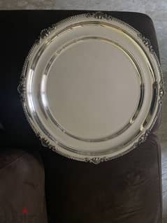 Silver Round  tray ( Verdi )