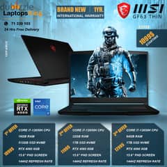 MSI GF63 THIN  GAMING i7-12TH GEN H-SERIES RTX 4060 144HZ LAPTOP