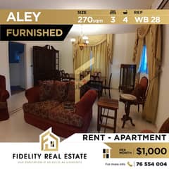 Apartment for rent in Aley furnished WB28