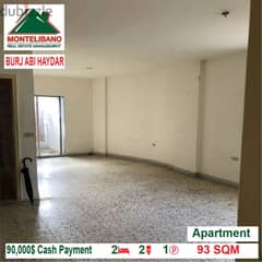 90,000$ Cash Payment!! Apartment for sale in Burj Abi Haydar!!