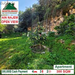 300,000$ Cash Payment!! Apartment for sale in Ain Najem!!