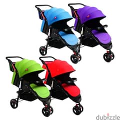 Side By Side Lightweight Double Stroller With Tandem Seating