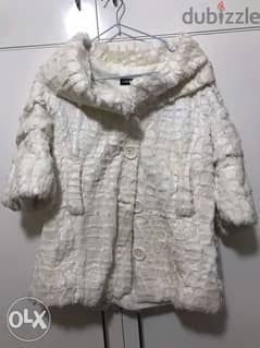 jacket faux fourrure blanc size M
