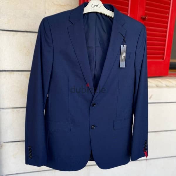 J. FERRAR Dark Blue Blazer/Suit Jacket. 1