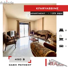 Apartment for rent in Kfaryassine 125 sqm ref#ce22056