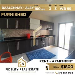 Apartment for rent in Baalchmay Aley furnised WB99