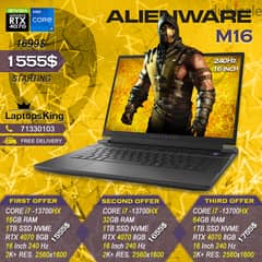 Alienware M 16 Core i7-13700hx Rtx 4070 240hz 2k+ 16" Gaming Laptop 0