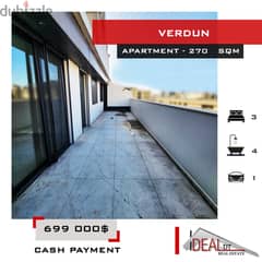 Prime Location! Apartment for sale in Beirut Verdun 270 SQM RF#KJ94095