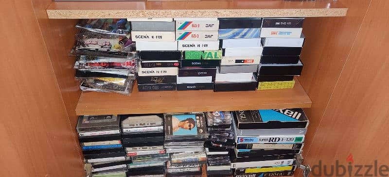 collection of DVD movies and cassettes 1