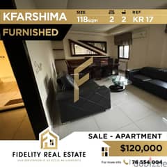 Apartment for sale in Kfarchima - Furnished KR17