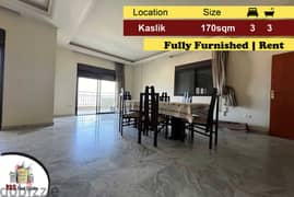 Kaslik 170m2 | Rent | Panoramic View | Furnished | Private Street | EH