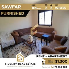 Apartment for rent in Sawfar furnished WB136 0