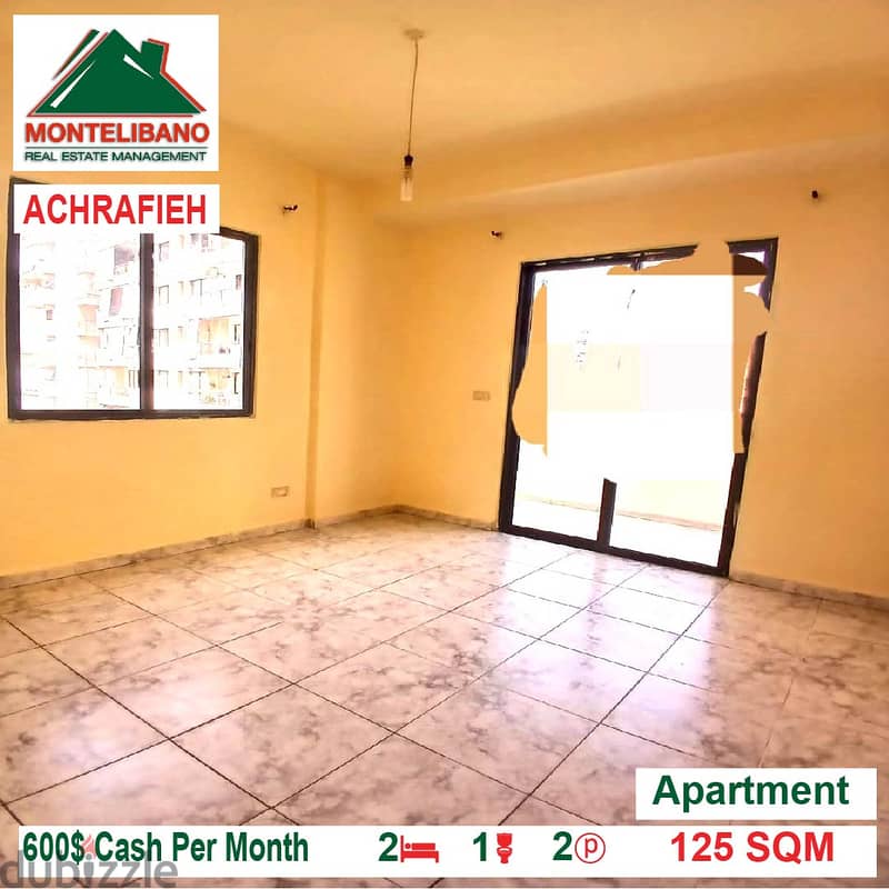 600$!! Apartment for rent located in Achrafieh 1